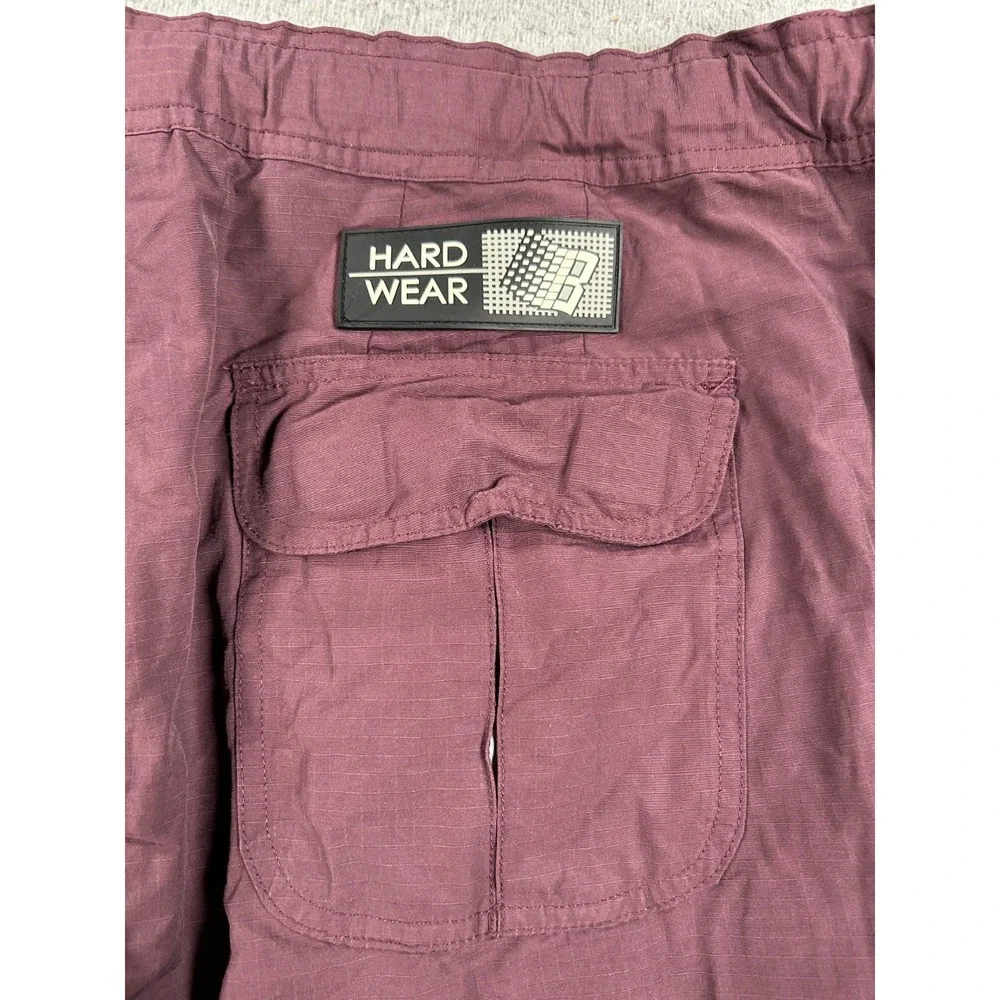 Bronze 56k Hard‎ Wear Pants Mens XL Red Baggy Nylon Cargo Track Pants